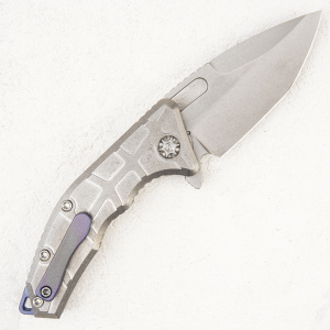Нож Heretic Knives Martyr Prototype, 154CM, Stonewash, Titanium, CH1280 Нож Heretic Knives Martyr Prototype, 154CM, Stonewash, Titanium, CH1280